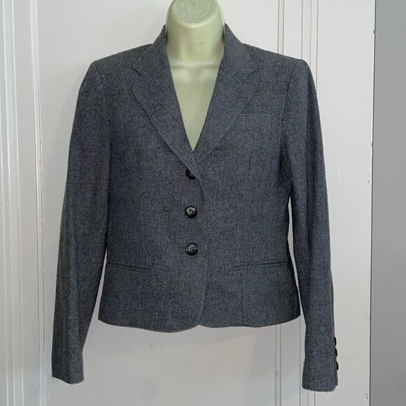 Vtg 70s/80s Rafaella by Ricky Freeman gray tweed blazer - Picture 1 of 9